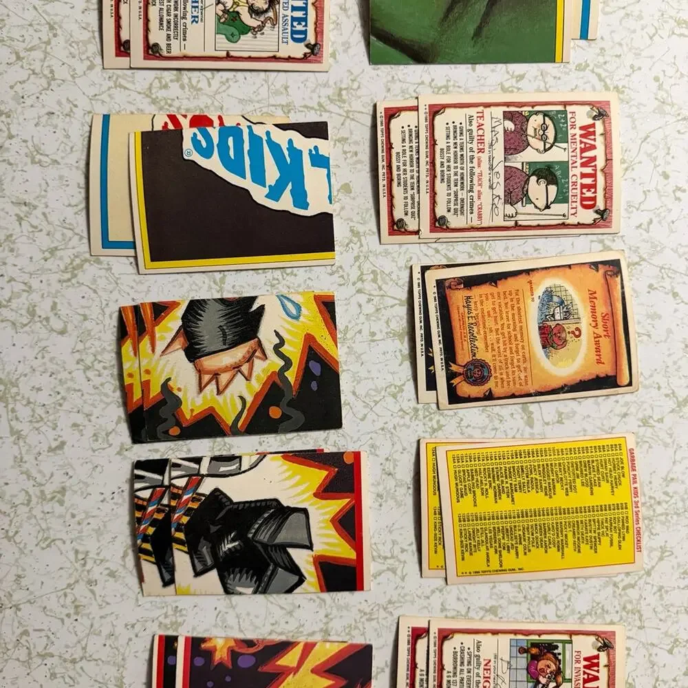Vintage 1985–1986 Garbage Pail Kids Card Lot – Original Topps – 50+ Cards